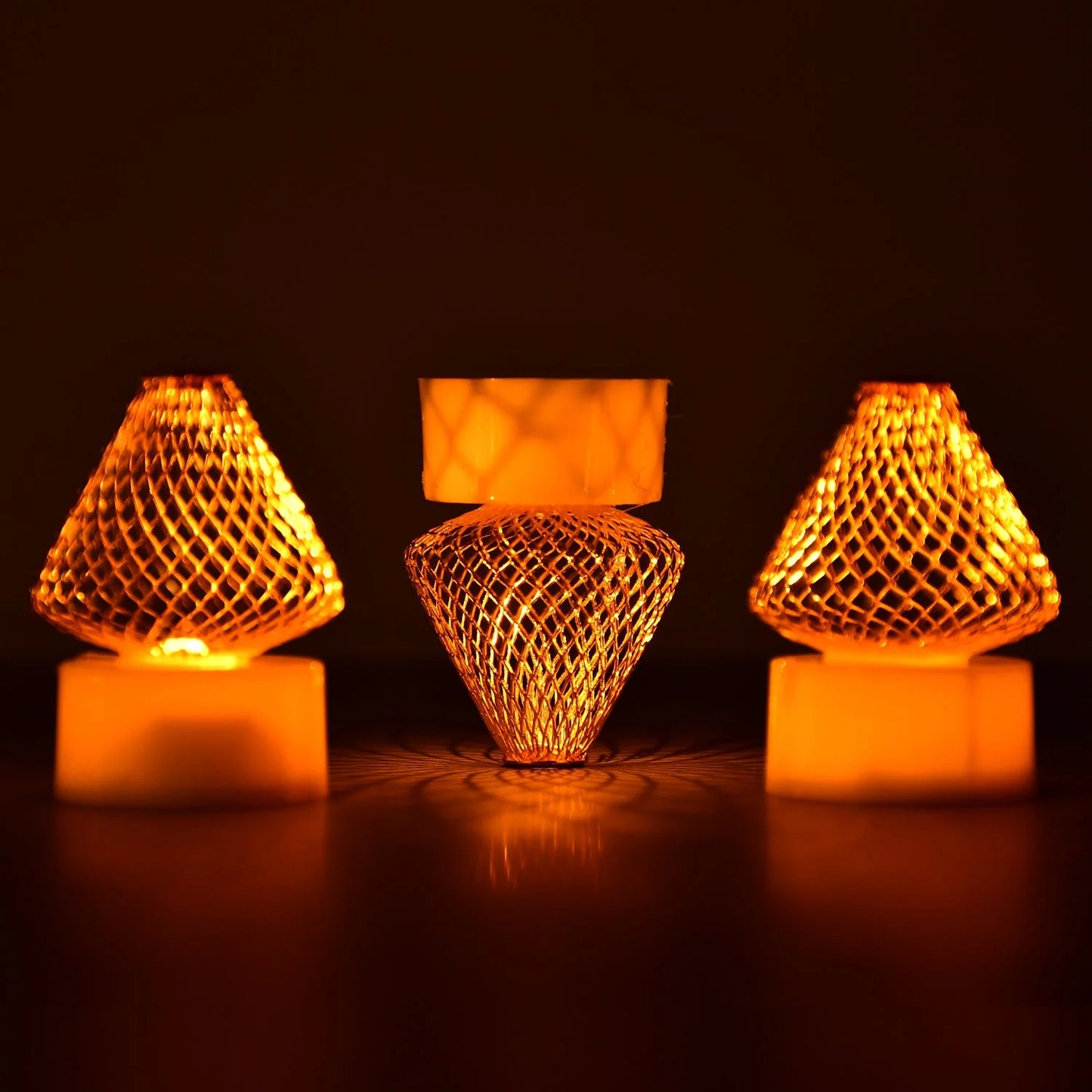 12 Flameless LED Tea Light Candles | Safe Acrylic Diya Lights for Diwali, Christmas & Home Decor