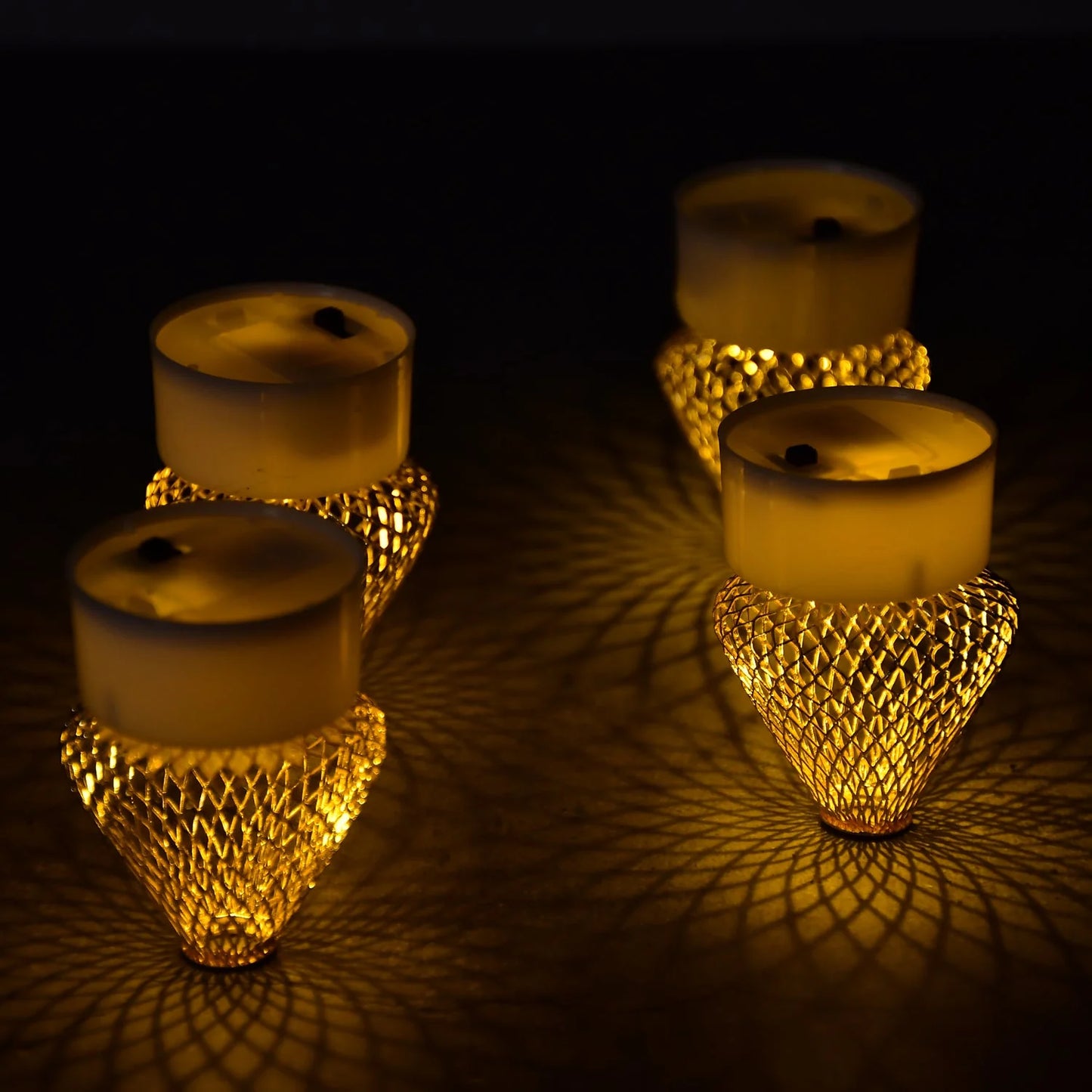 12 Flameless LED Tea Light Candles | Safe Acrylic Diya Lights for Diwali, Christmas & Home Decor