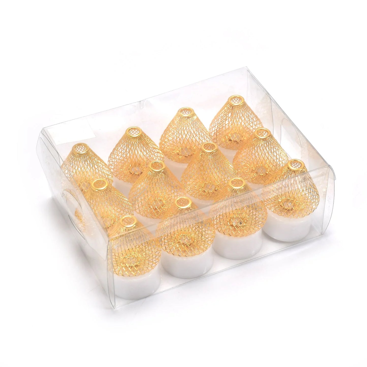 12 Flameless LED Tea Light Candles | Safe Acrylic Diya Lights for Diwali, Christmas & Home Decor