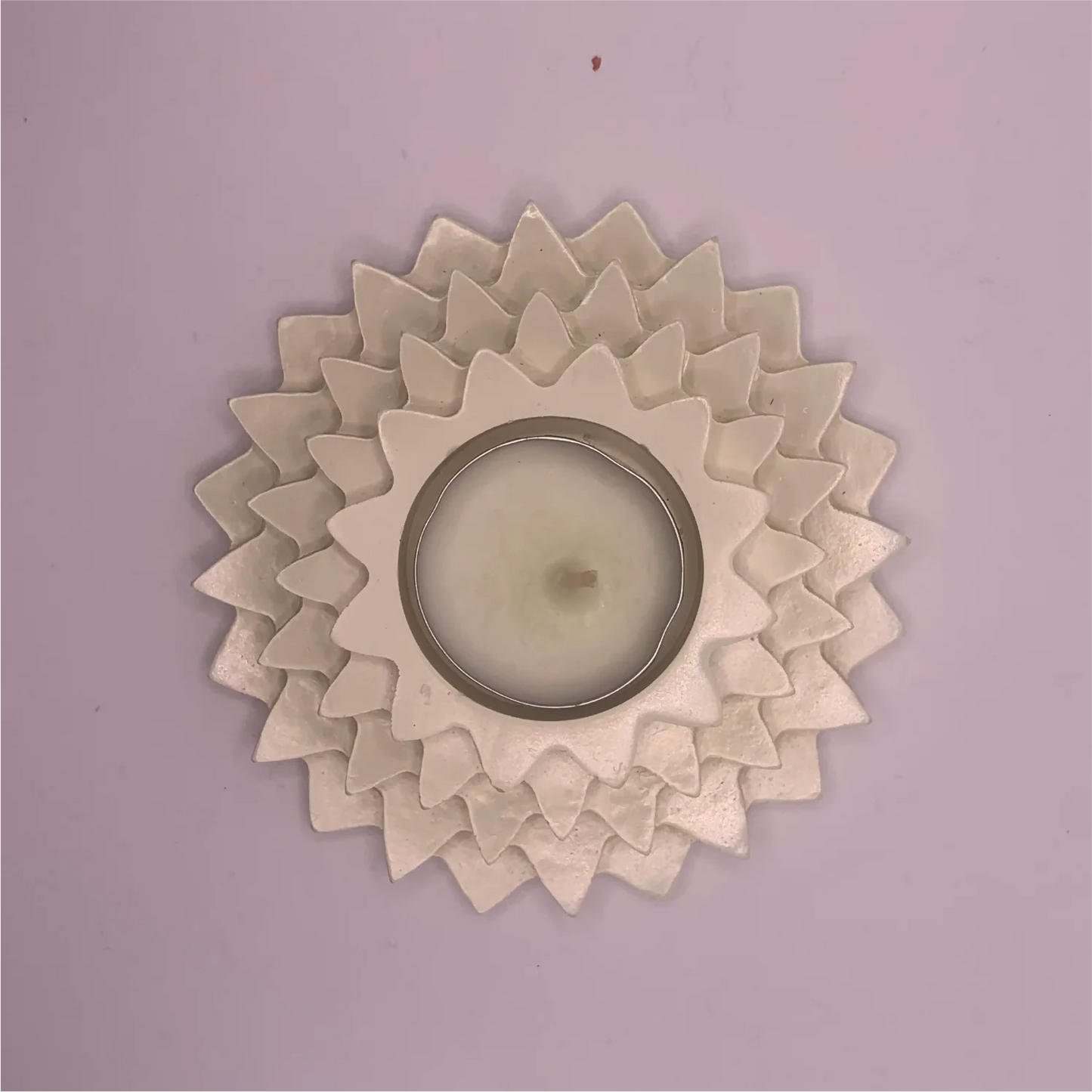 Handmade 4-Step Flower Diya | Multi-Layered Tealight Candle Holder for Diwali, Pooja & Traditional Decor