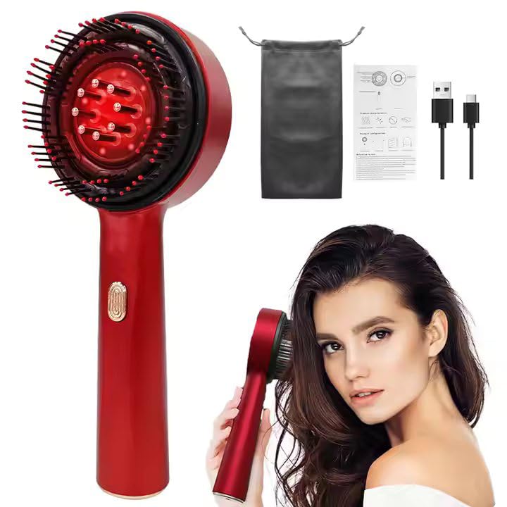 Electric Head Scalp Massager 2-in-1: Scalp Massage Brush & Oil Applicator