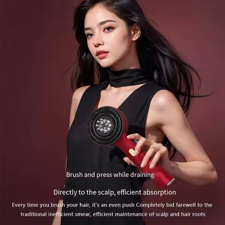 Electric Head Scalp Massager 2-in-1: Scalp Massage Brush & Oil Applicator