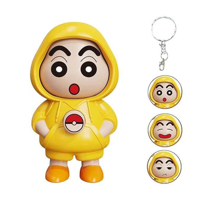Premium Shinchan Face Changing Keychain - 3D Interactive Collectible