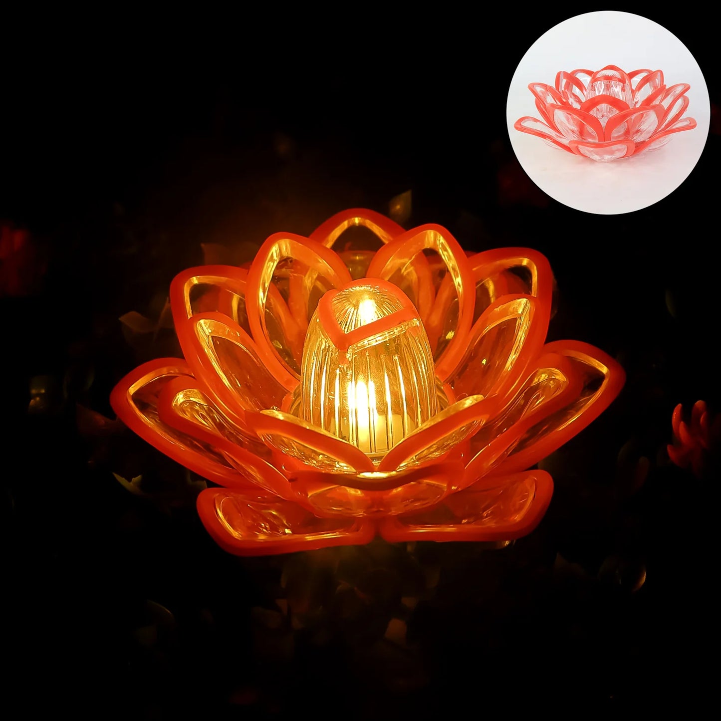 Lotus LED Candle Light – Flameless Festive Diya