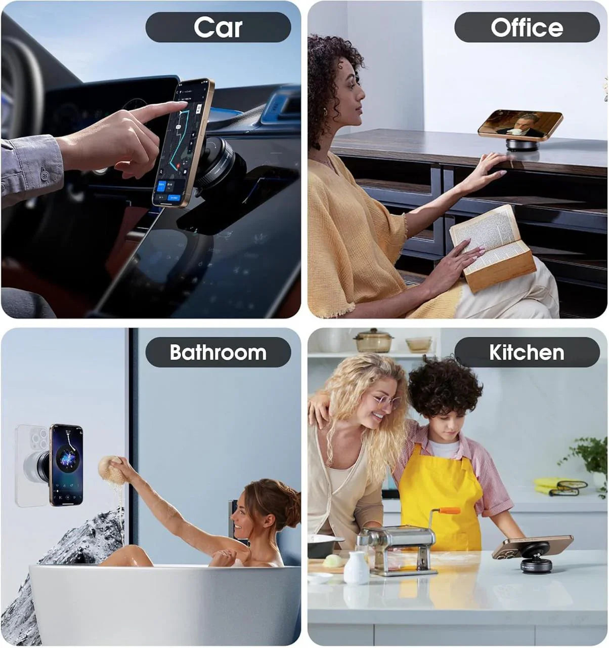 Ultimate Magnetic Vacuum Phone Mount: 360° Adjustable Car & Wall Holder