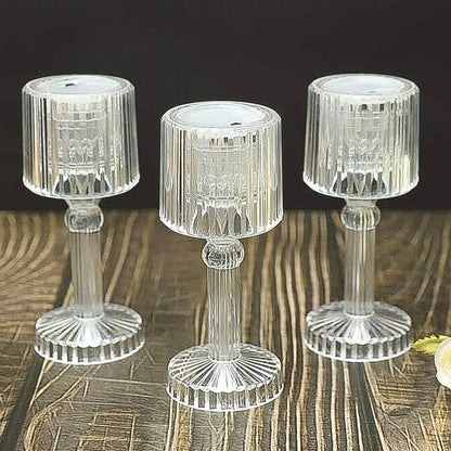 Mini Portable LED Crystal-Effect Table Lamp (1 Pc) | Battery-Powered Acrylic Desk Light for Diwali, Parties & Home Decor