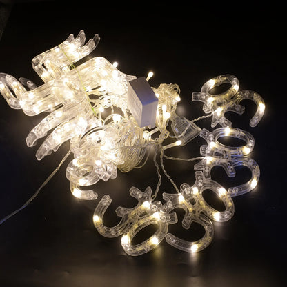 Swastik Om LED Curtain String Lights (12 Hangings, 138 LEDs) | 8 Modes Festive Decoration for Diwali, Bedroom & Balcony