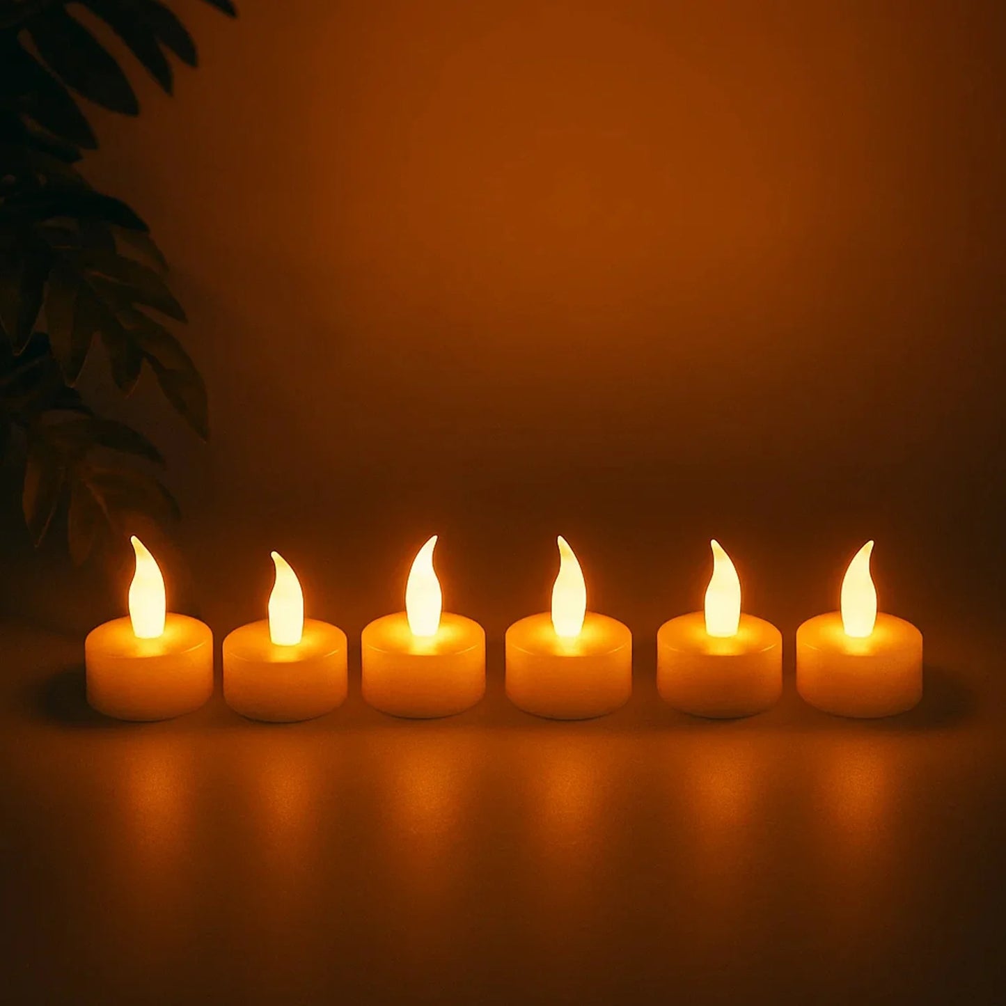 Premium Set of 6 LED Flameless Candles with Remote Control | Decorative Smokeless Electronic Tealights for Diwali, Home & Weddings