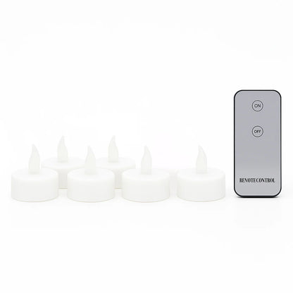 Premium Set of 6 LED Flameless Candles with Remote Control | Decorative Smokeless Electronic Tealights for Diwali, Home & Weddings