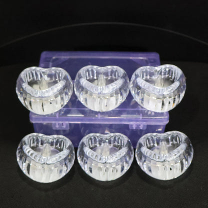 Set of 6 LED Crystal Tealights | Flameless Battery-Operated Warm Glow Candles for Festivals, Weddings & Home Decor