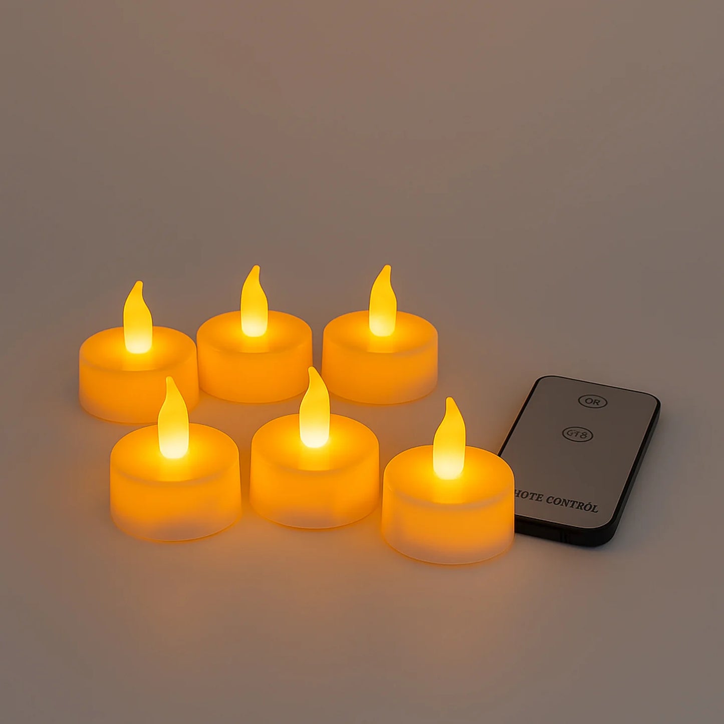 Premium Set of 6 LED Flameless Candles with Remote Control | Decorative Smokeless Electronic Tealights for Diwali, Home & Weddings