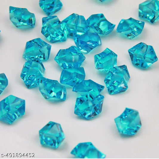 Aqua Blue Decorative Acrylic Ice Crystals | Vase Filler & Table Scatter Stones for Home, Wedding & Crafts