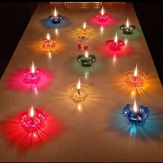 3D Reflective Shadow Diya Set