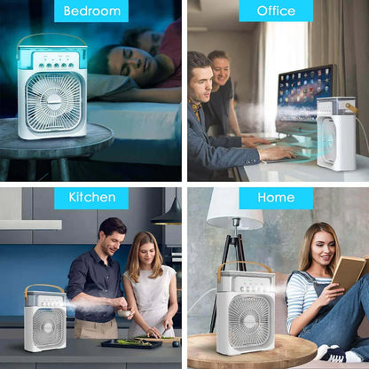Portable Mini Air Cooler & Humidifier with Mist Spray Technology
