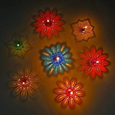 3D Reflective Shadow Diya Set