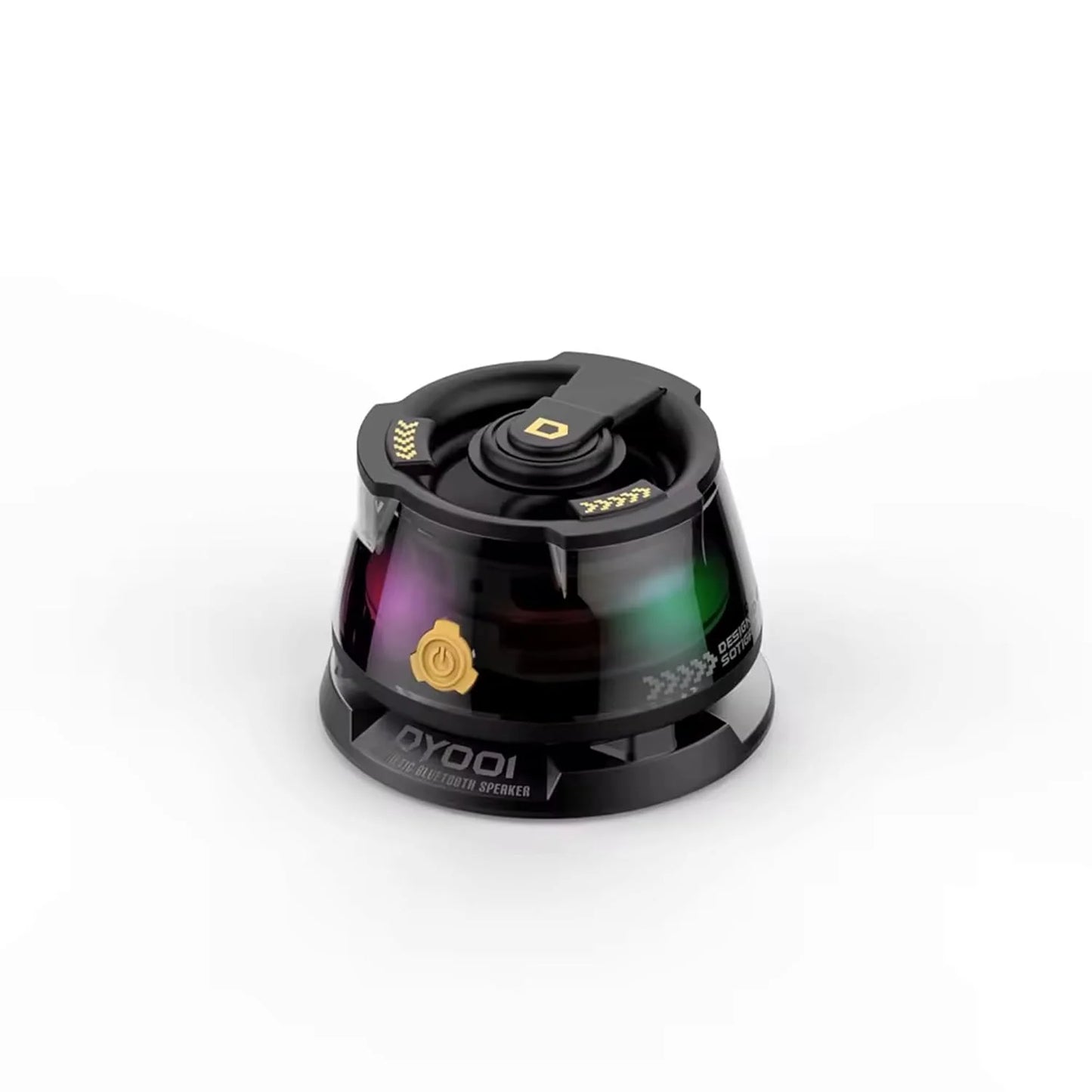 Black Mini Wireless Speaker with RGB Lights  | Magnetic Mount