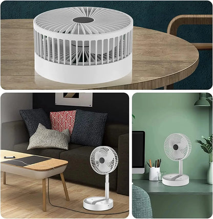 Rechargeable Telescopic Folding Fan