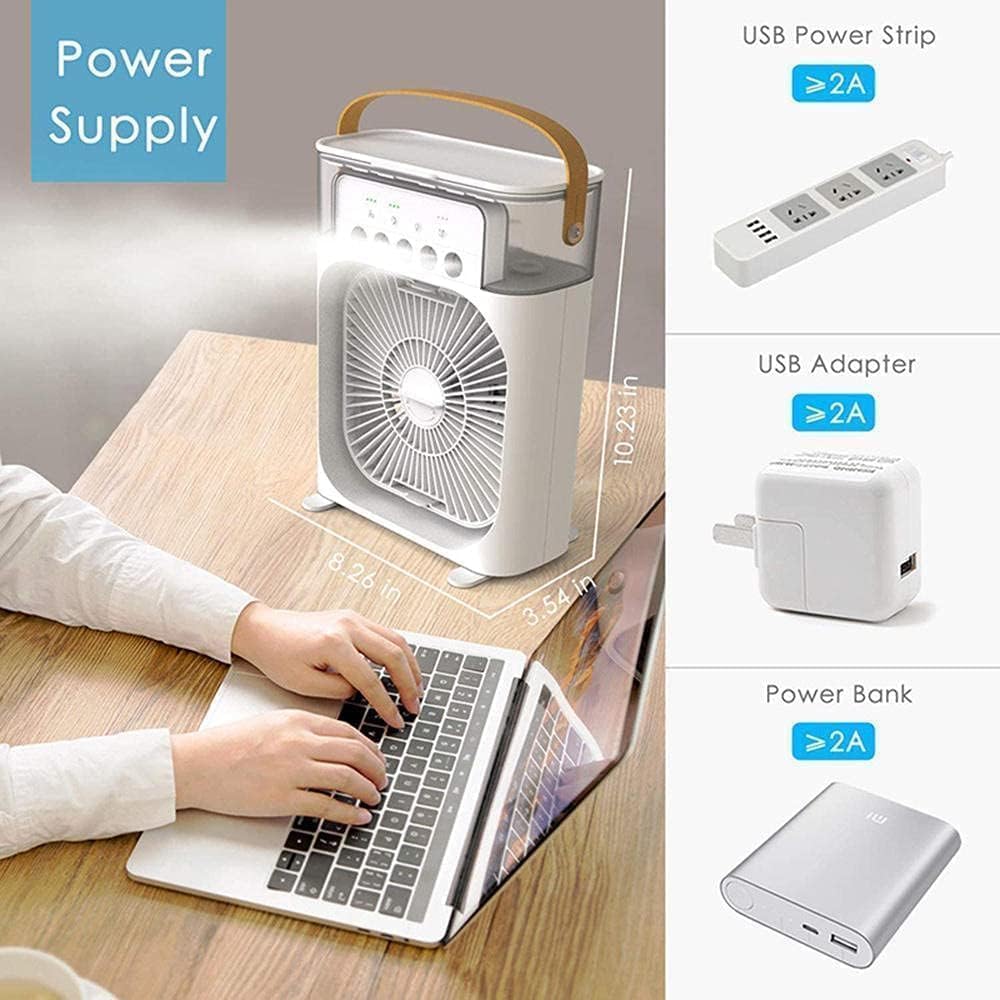 Portable Mini Air Cooler & Humidifier with Mist Spray Technology