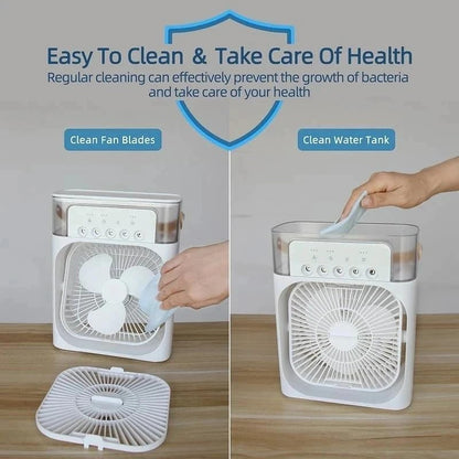 Portable Mini Air Cooler & Humidifier with Mist Spray Technology