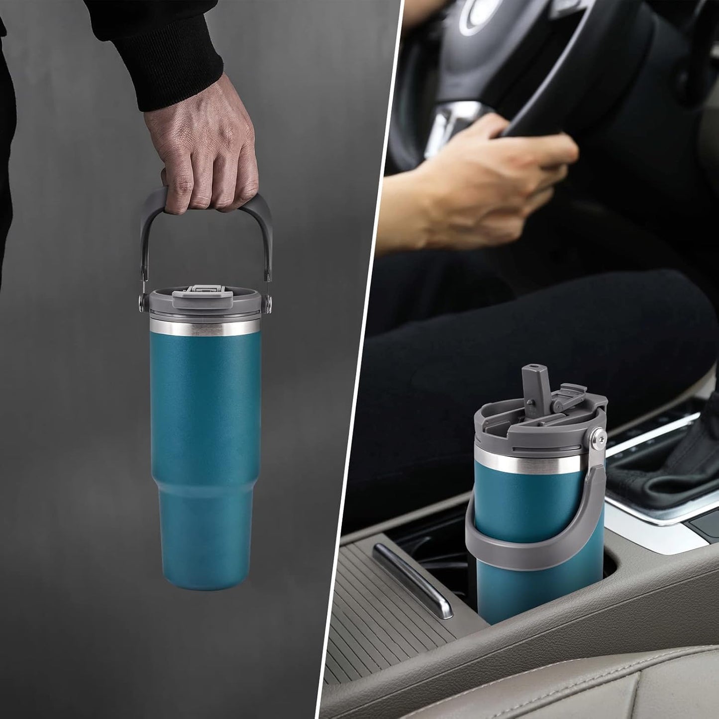 900ML Stainless Steel Tumbler With Double Lid