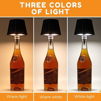 Wireless Bottle Lamp - 3-Color Rechargeable LED Light