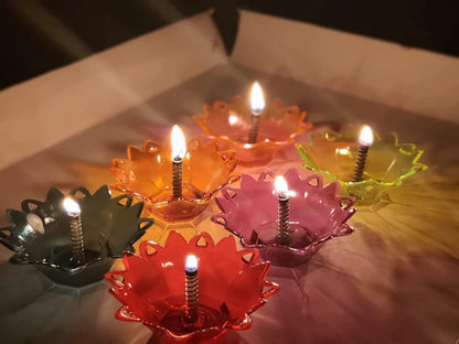 3D Reflective Shadow Diya Set