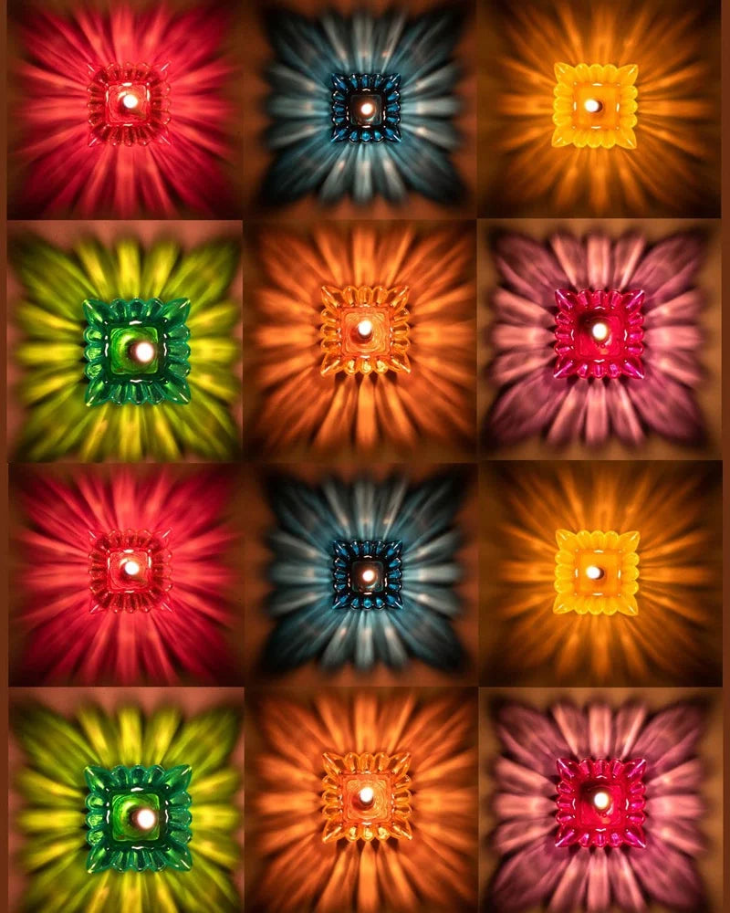 3D Reflective Shadow Diya Set