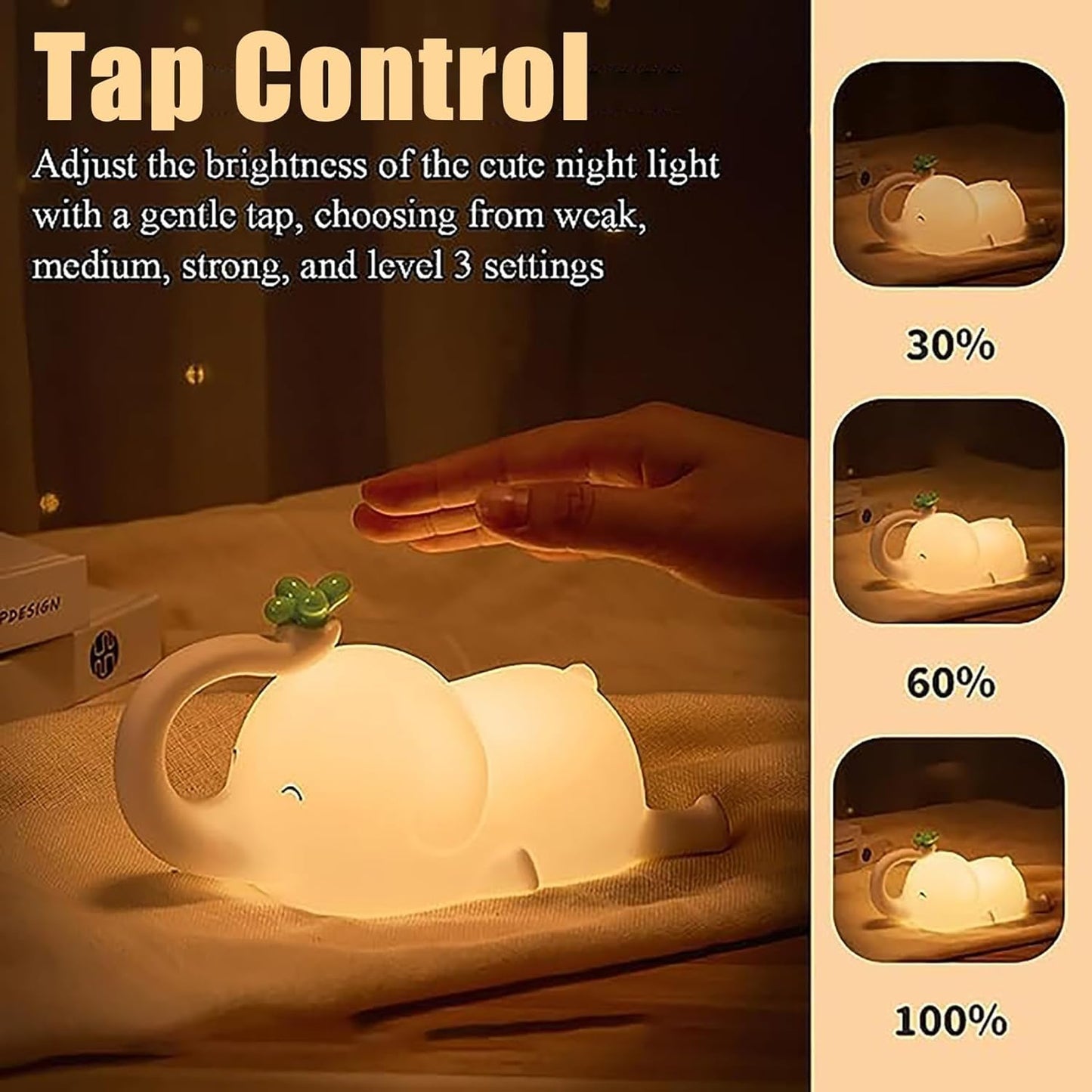 Elephant Night Light for Kids