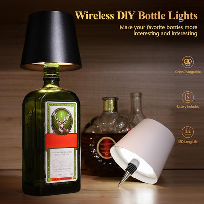 Wireless Bottle Lamp - 3-Color Rechargeable LED Light