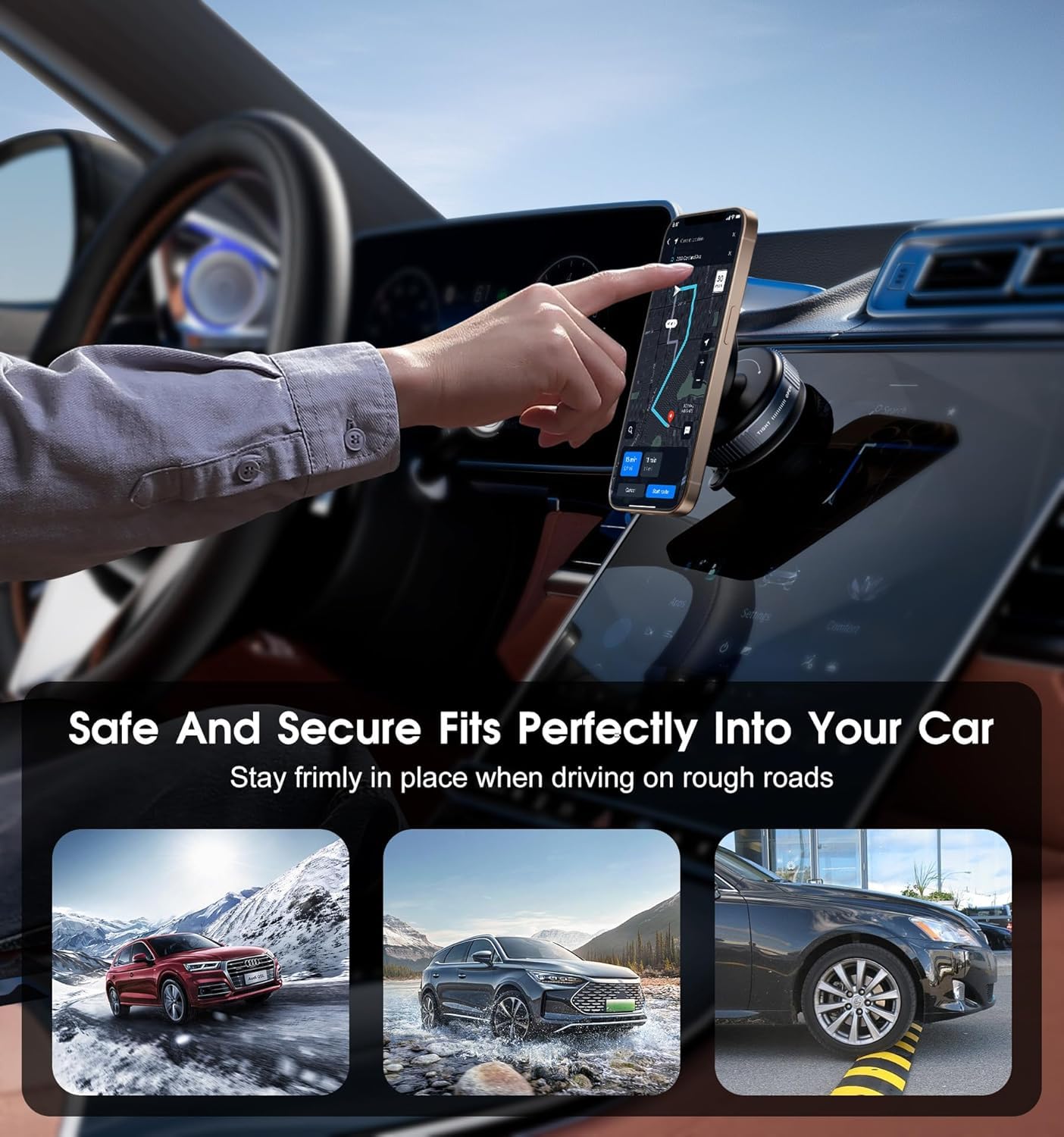 Ultimate Magnetic Vacuum Phone Mount: 360° Adjustable Car & Wall Holder