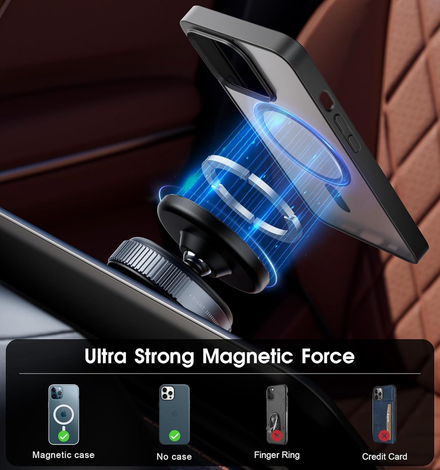 Ultimate Magnetic Vacuum Phone Mount: 360° Adjustable Car & Wall Holder