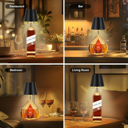Wireless Bottle Lamp - 3-Color Rechargeable LED Light