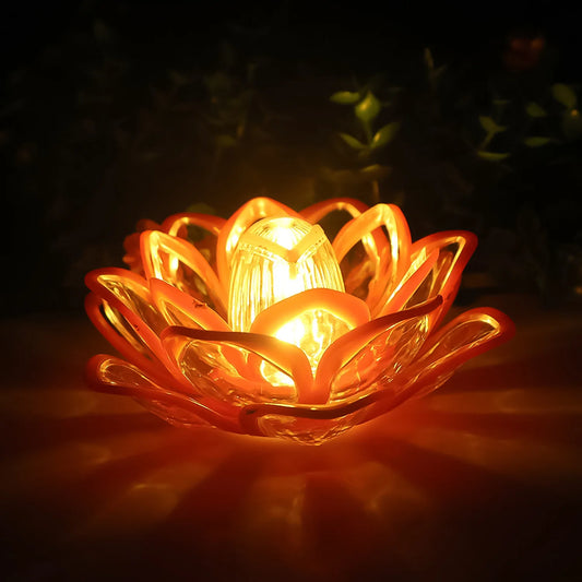 Lotus LED Candle Light – Flameless Festive Diya
