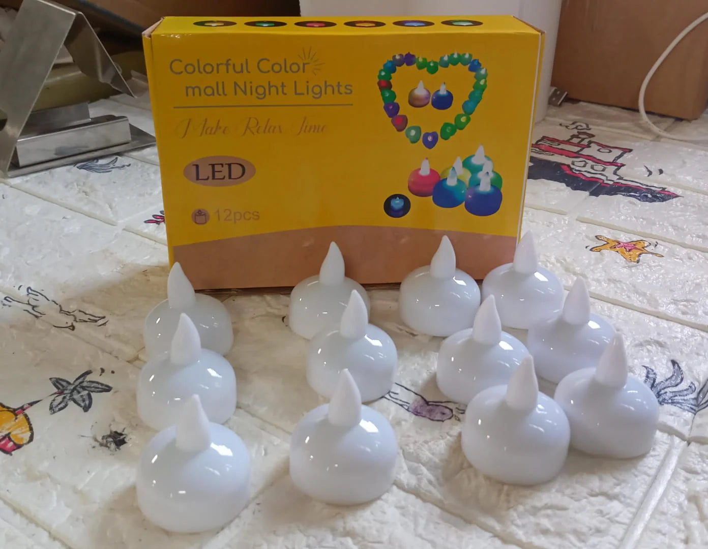 Set of 12 Flameless Floating Candles | Battery-Operated LED Tealights for Pool, Wedding, Diwali Diya & Centerpieces