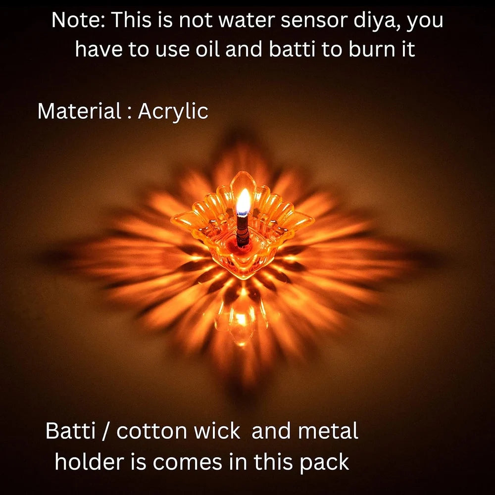 3D Reflective Shadow Diya Set