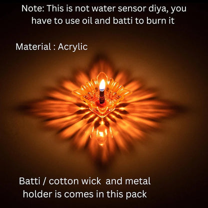 3D Reflective Shadow Diya Set