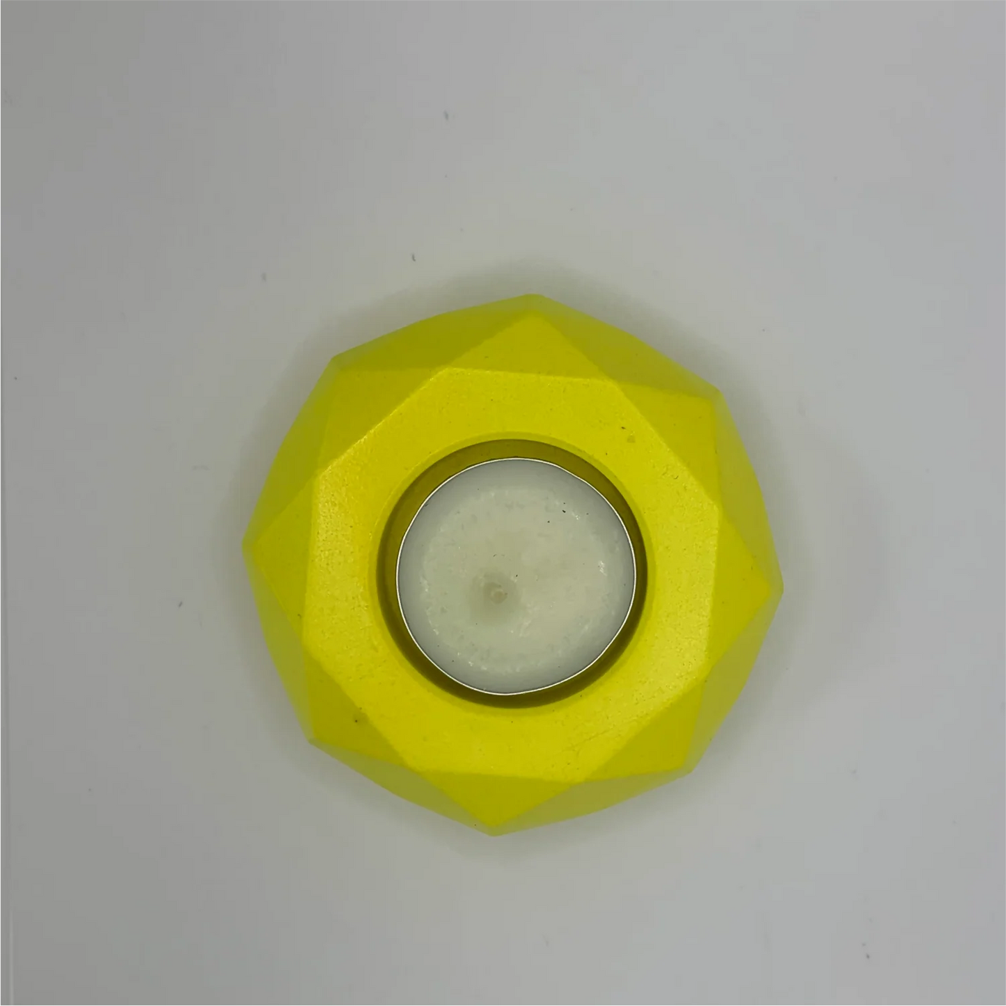 Elegant Diamond Diya Tea Light Holder (Yellow) | Handmade Candle Holder for Scent Sampling & Warm Home Decor