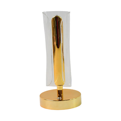 Luxury Tall Cylinder Crystal LED Table Lamp | USB Rechargeable Modern Decorative Light for Bedside, Study & Hotel Decor