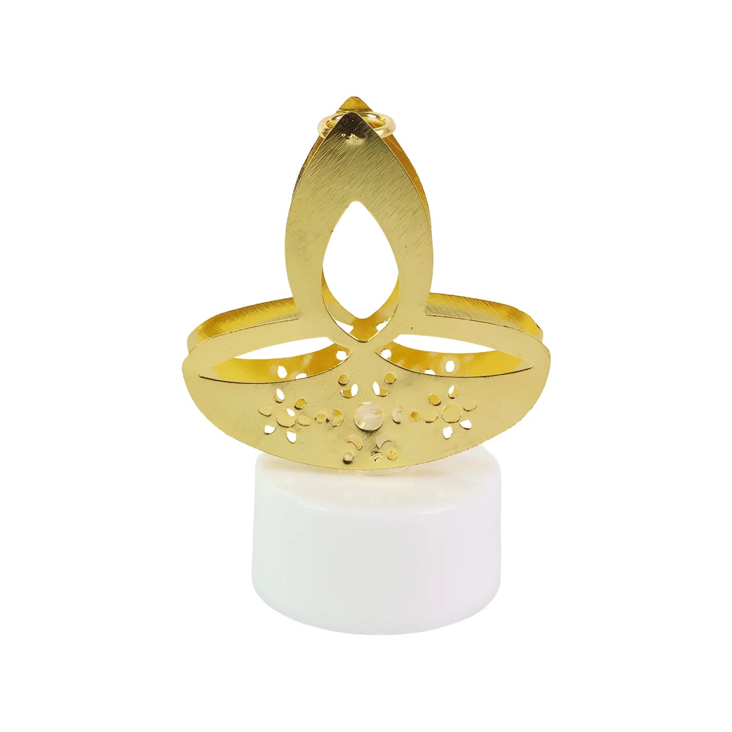 Set of 12 Golden Diya LED Candles | Flameless Battery-Operated Tealights for Safe Diwali, Puja & Festive Decoration