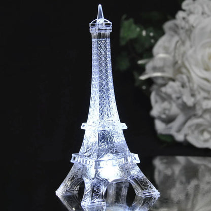Eiffel Tower LED Decorative Showpiece | Multicolor Changing Crystal Effect Night Light for Home, Office & Gifting