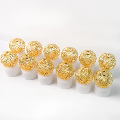 Set of 12 LED Mesh Ball Decorative Lights | Warm White Ambiance Lighting for Home Decor, Diwali & Parties