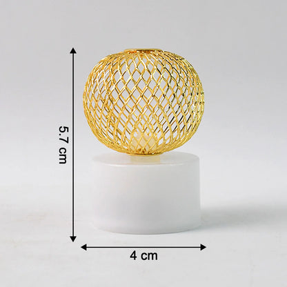 Set of 12 LED Mesh Ball Decorative Lights | Warm White Ambiance Lighting for Home Decor, Diwali & Parties