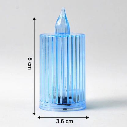 8 Piece LED Flameless Candle Light Set – Crystal Effect Decorative Candles for Home, Diwali, Festivals, Weddings & Parties