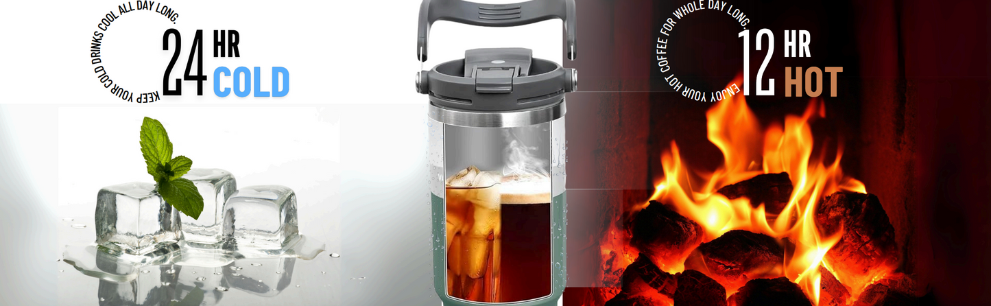 900ML Stainless Steel Tumbler With Double Lid