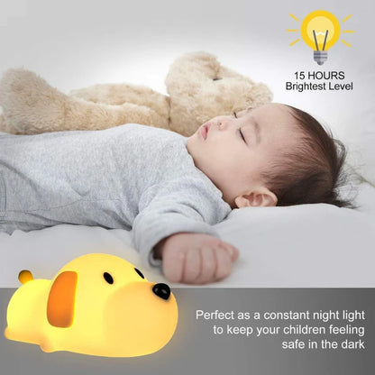 Rechargeable Silicone Puppy Dog Night Lamp