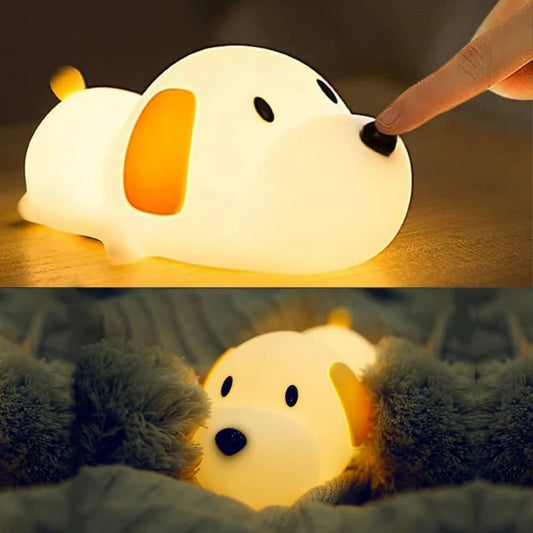 Rechargeable Silicone Puppy Dog Night Lamp