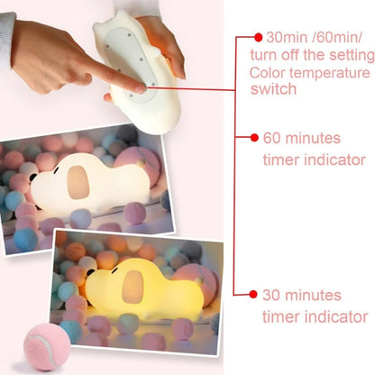 Rechargeable Silicone Puppy Dog Night Lamp