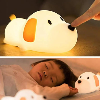 Rechargeable Silicone Puppy Dog Night Lamp