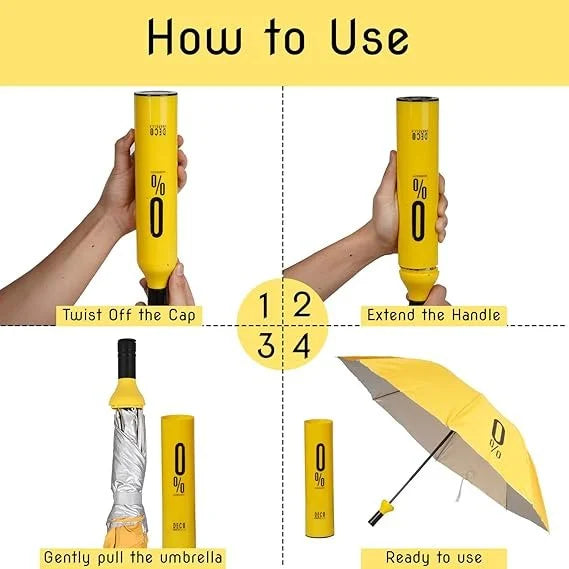 Bottle Beautiful Travel Umbrella - Compact Protection for Two