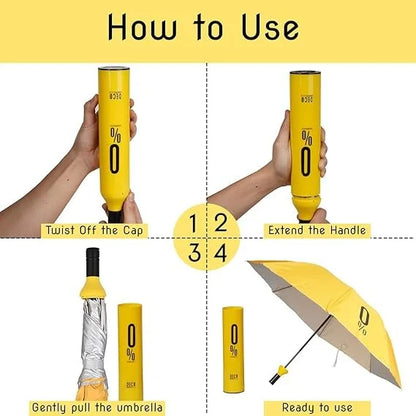 Bottle Beautiful Travel Umbrella - Compact Protection for Two